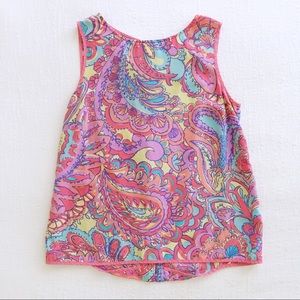 lilly pulitzer silk iona top in feelin’ groovy